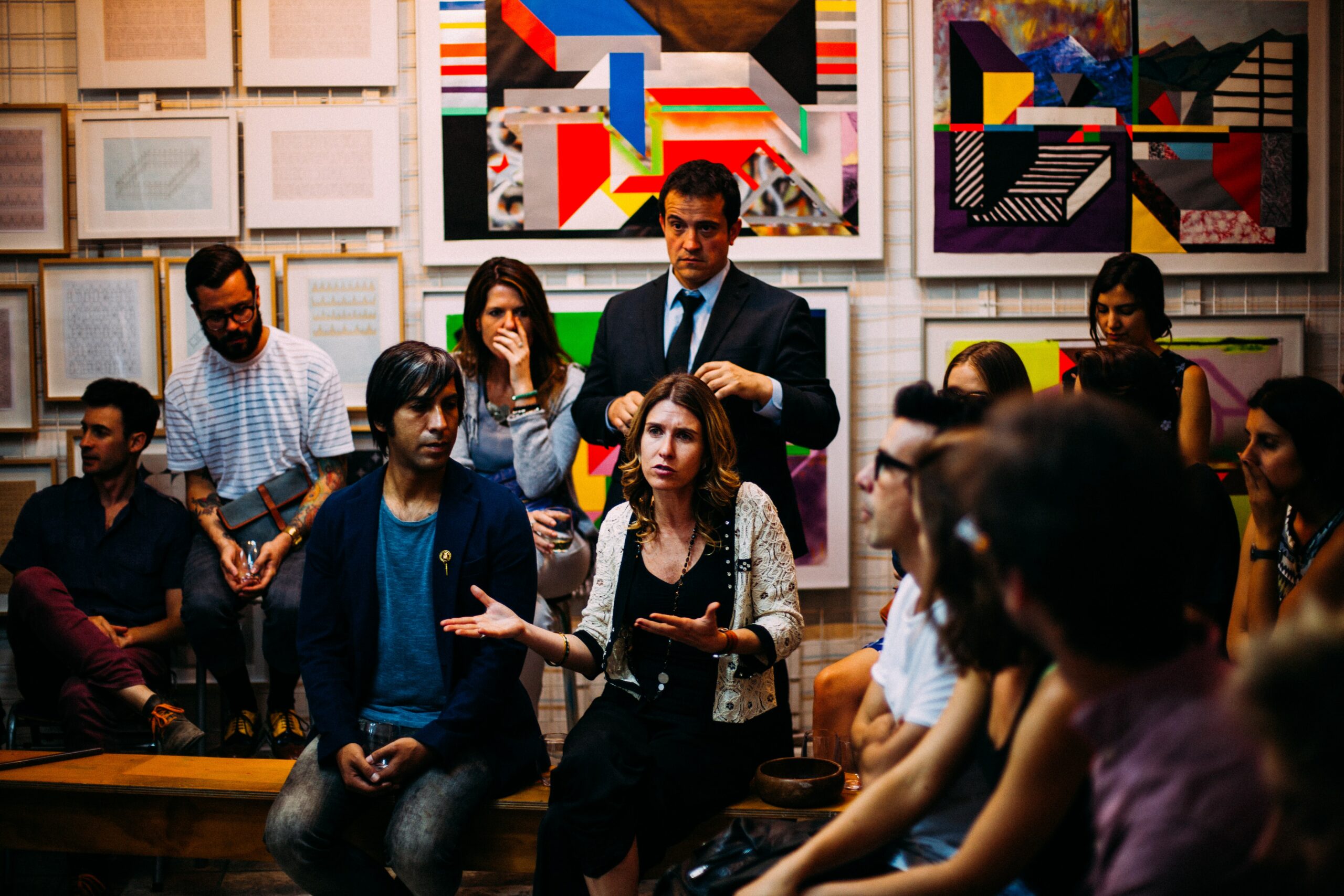 A group of people participating in a discussion